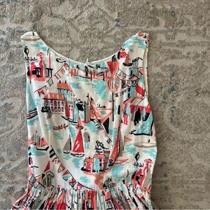 Oasis boat motif a line mini dress